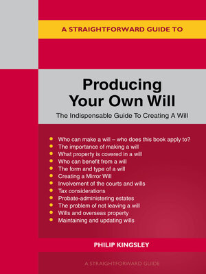 cover image of A Straightforward Guide to Producing Your Own Will